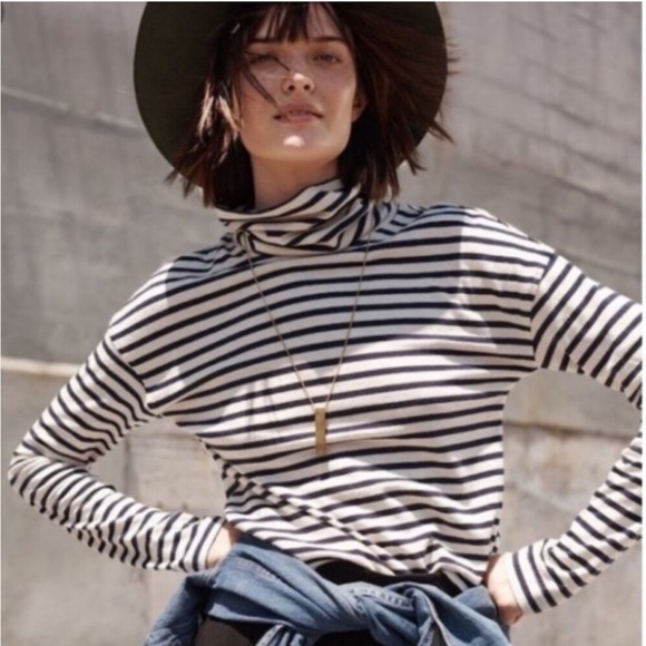 Madewell Tops - Madewell Rivet & Thread Striped Turtleneck Top